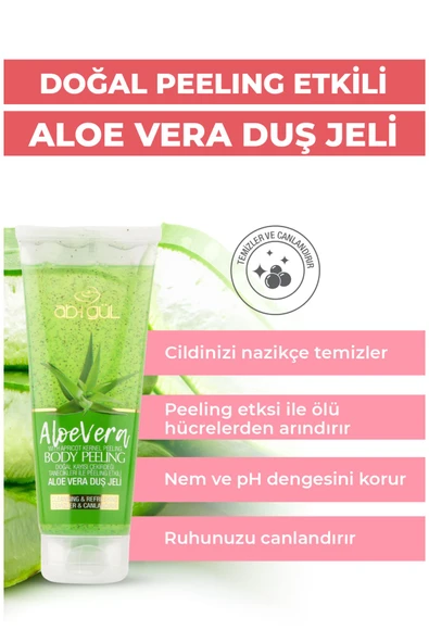 Ab-ı Gül Aleo Vera Body Peeling Doğal Kayısı Çekirdeği Tanecikleri 250 Ml - 2