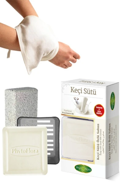 Phytoflora Keçi Sütü Sabunu Ve Banyo Kesesi, Katı Sabunluk