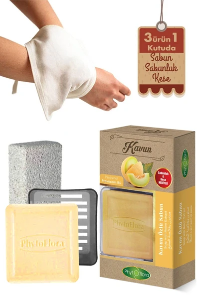 Phytoflora Kavun Sabunu Ve Banyo Kesesi, Katı Sabunluk - 2