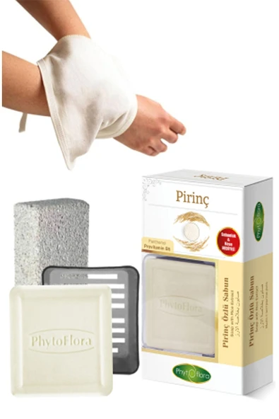 Phytoflora Pirinç Sabunu Ve Banyo Kesesi, Katı Sabunluk ürün görseli 1