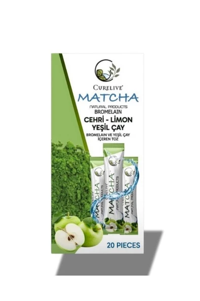 CURELIVE Aleyna Baharat Matcha Detox Bromelain Elma Aromalı Detox Burner Form Maça - 1