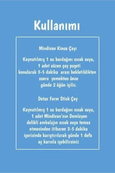 Mindivan 2'li Form Bitki Çayı Paketi Kinoa Çayı Ve Stick Çay - 3