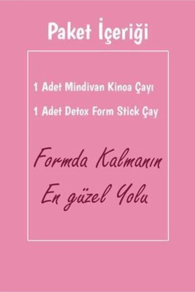 Mindivan 2'li Form Bitki Çayı Paketi Kinoa Çayı Ve Stick Çay - 2