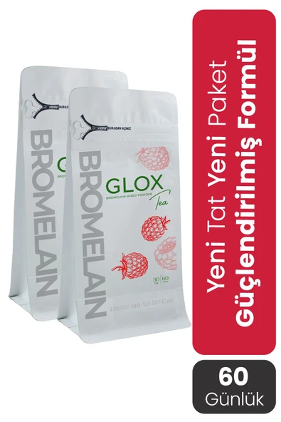 Glox Tea Bromelain Ve Collagen Içeren Karışık Bitki Çayı - (60 GÜNLÜK KULLANIM) 480g ürün görseli 1