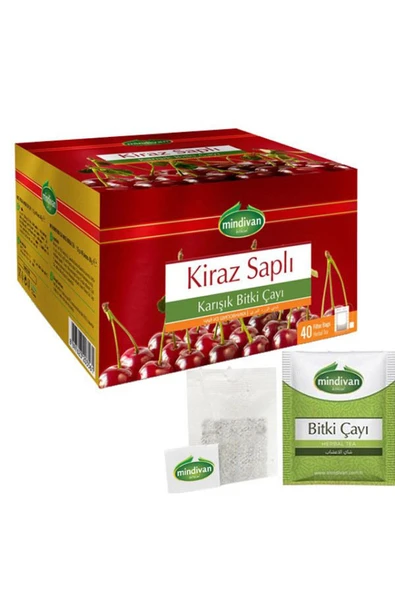 Mindivan Kiraz Saplı Form Çayı 40'lı ( Diet Destek Ürünü ) ürün görseli 1