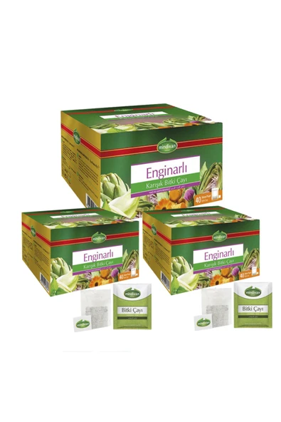 Mindivan Enginarlı Çay Süzen Poşet 40'lı  X 3 Adet ürün görseli 1