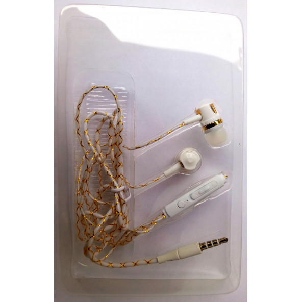 Platoon Pl-2180 3.5 mm Yaldızlı Kablolu Mikrofonlu Telefon Kulaklığı - 7