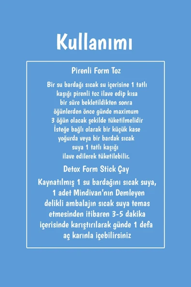 Mindivan 2'li Form Bitki Çayı Paketi Pirenli Toz Ve Stick Çay - 3