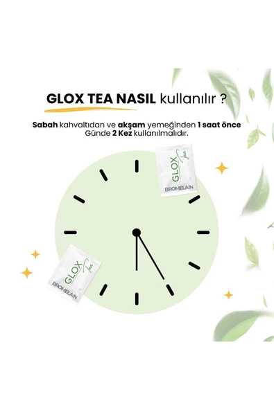 Glox Tea Bromelain Ve Collagen Içeren Karışık Bitki Çayı - (60 GÜNLÜK KULLANIM) 480g - Resim 4