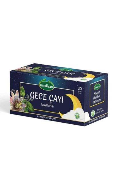 Mindivan Passifloralı Gece Çayı 30 Adet Süzen Poşet - 1