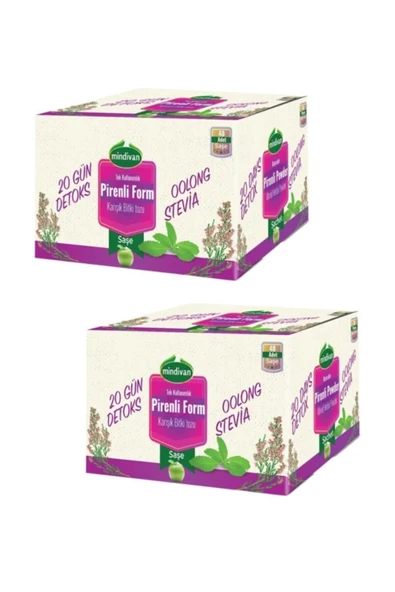 Mindivan 2'li Set Pirenli Form Toz Saşe Form Bitki Çayı - 1