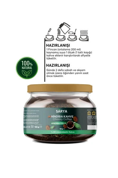 SARYA 2 Adet Hindiba Kahve 2x 150 Gr 2 Adet Hindiba kahve - 2
