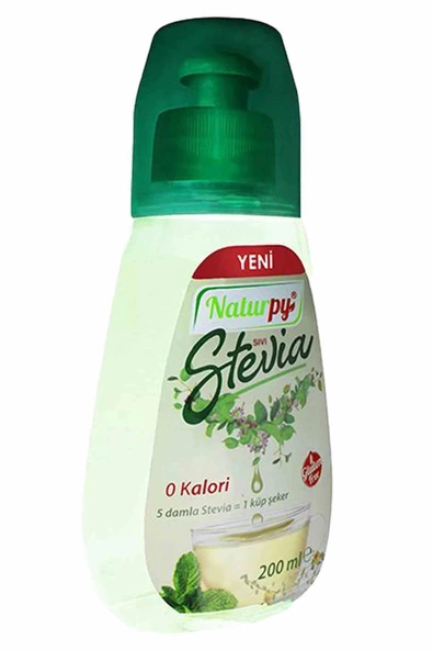 Naturpy Sıvı Stevia Tatlandırıcı 200ml X 3 Adet Şeker Yerine Glutensiz - Resim 2