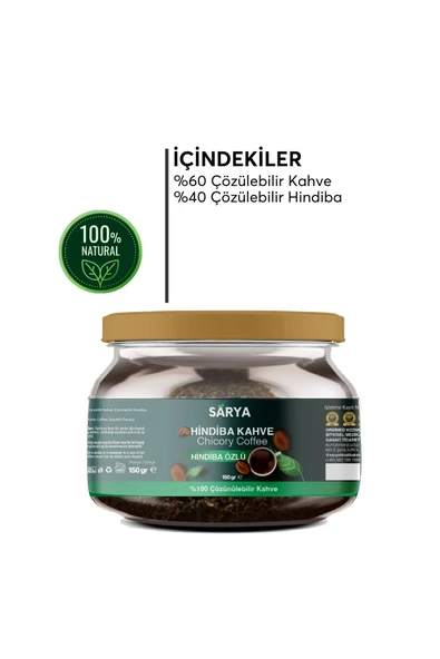 SARYA 2 Adet Hindiba Kahve 2x 150 Gr 2 Adet Hindiba kahve - 3