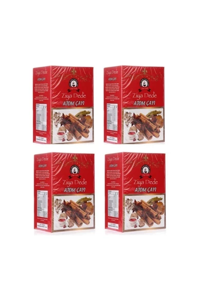 adaeticaret 4 Kutu Ziya Dede Atom Çayı 150 Gr. X 4 Kış Çayı - 1