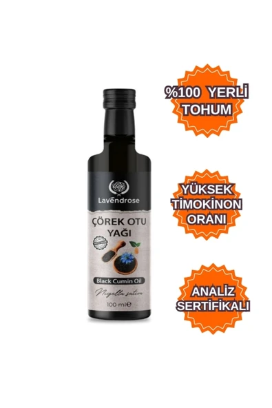Lavendrose Çörekotu Yağı %100 Saf Ve Doğal Yüksek Timekinonlu - Çörek Otu Yağı Soğuk Sıkım 100ml ürün görseli