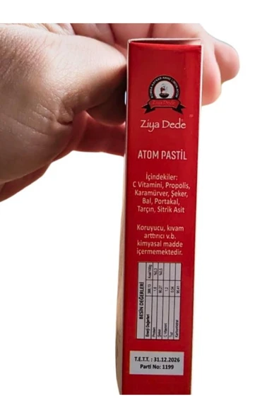 Ziyadede C Vitaminli Pastil 100g Propolis Karamürver Bal Portakal - 3
