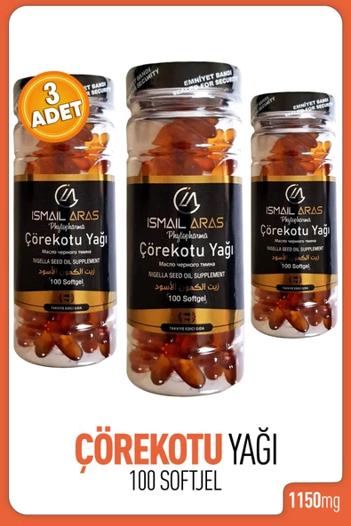 İsmail Aras Çörekotu Yağı Softjel 100 Kapsül 3 Adet - 2