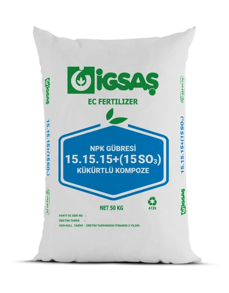 İGSAŞ 15.15.15+(15so3) KÜKÜRTLÜ - 50 KG