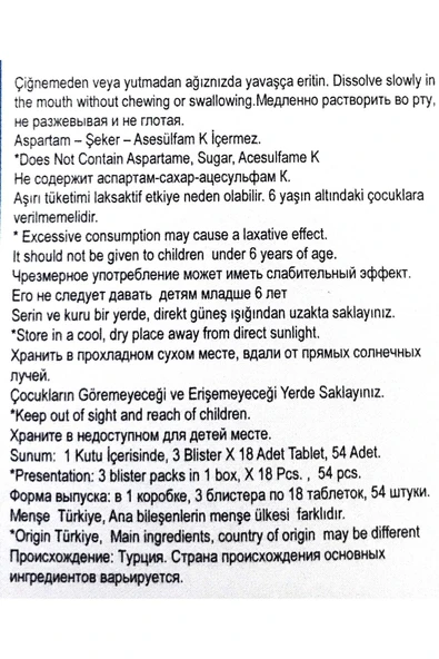nintipharma Keskin Nane Aromalı Şekersiz Tablet - 6