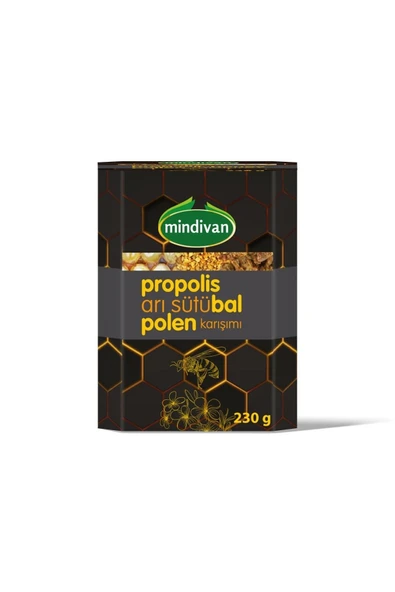 Mindivan Propolis Arı Sütü Bal Polen Karışımı 230g