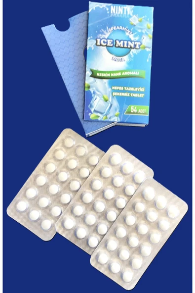 nintipharma Keskin Nane Aromalı Şekersiz Tablet Spearmint 54lü - 2
