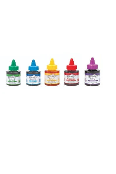 happymeryone Dr Gusto 5’li Sıvı Su Bazlı Likit Gıda Boyası 5 X 60 gr Sarı Kırmızı Mavi Mor Yeşil - 2