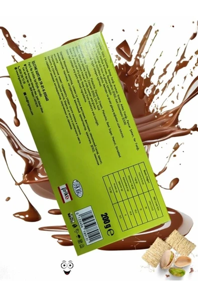 aleyna baharat Dubai Çikolatası Antep Fıstıklı Çıtır Kadayıflı Çikolata 200 Gr 2 ADET - 2