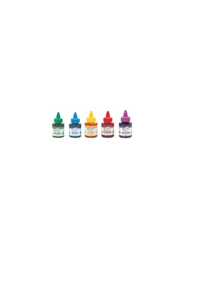 happymeryone Dr Gusto 5’li Sıvı Su Bazlı Likit Gıda Boyası 5 X 60 gr Sarı Kırmızı Mavi Mor Yeşil - 1