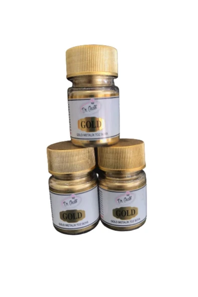 Dr. Gusto Dr Gusto 3 Lü Set Altın Metalik Toz Dekor Boya 10 gr - 1