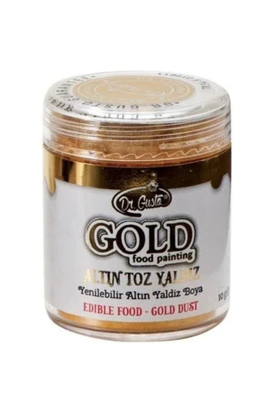 Dr. Gusto Yenilebilir Altın Metalik Toz Sim Boya 10 Gr - 1