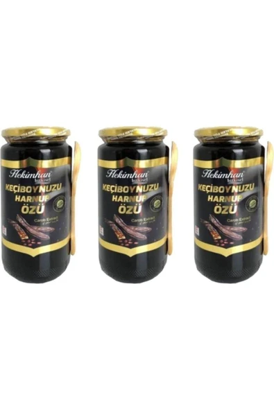 hekimhan bitkisel Keçiboynuzu Keçi Boynuzu Özü Harnup Pekmezi 3 Adet 640 gr - 1