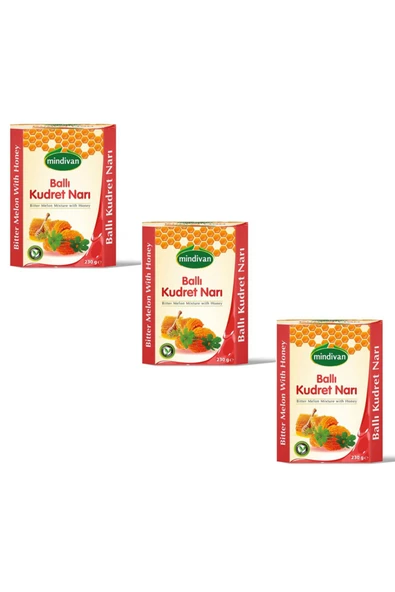 Mindivan Ballı Kudret Narı Macunu 230 G x3 ADET - 1