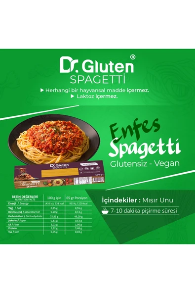 Dr.Gluten Glutensiz Makarna Spagetti Makarna 400 Gr. - 2