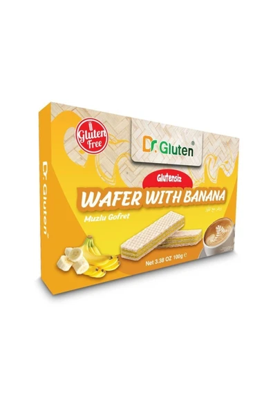 Dr.Gluten Dr. Gluten Glutensiz Muzlu Gofret 100 Gr ürün görseli