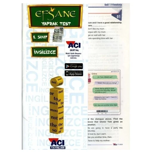 Açı 8.Sınıf İngilizce Yaprak Test ürün görseli