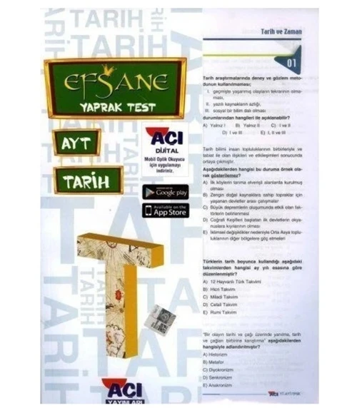 Açı Ayt Tarih Yaprak Test ürün görseli