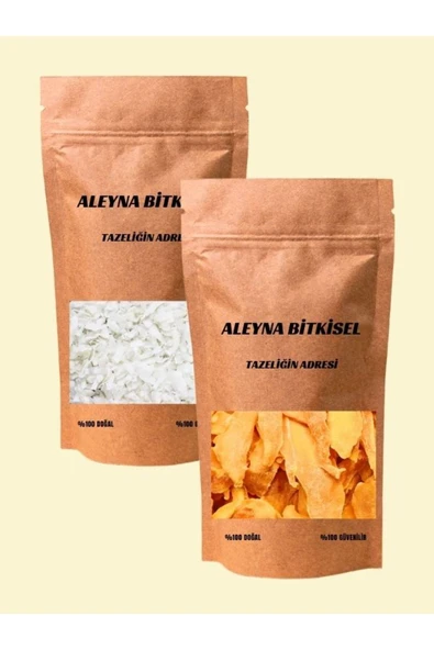 aleyna baharat 100 Gr Mango Kurusu + 100 Gr Hindistan Cevizi Kurusu (İkili Set) ürün görseli