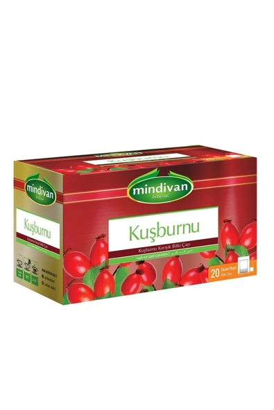 Mindivan Kuşburnu Karışık Bitki Süzen Poşet Çay 20'li
