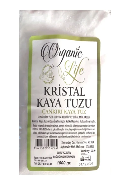 organic life Çankırı Kaya Tuzu 1 Kg - 1