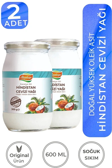 akçatepe 2 Adet Soğuk Sıkım Katı Hindistan Cevizi Yağı