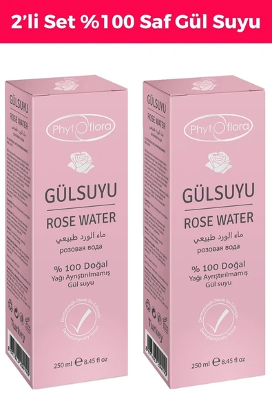 Phytoflora 2'li Set Gözenek & Cilt Sıkılaştırıcı Gül Suyu Tonik Etkili ürün görseli