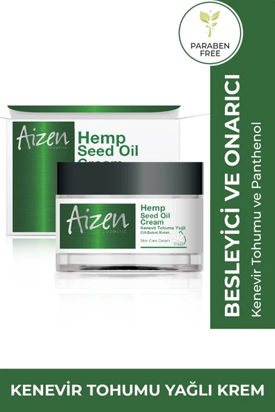 Aizen Kenevir Tohumu Yağlı Krem - Yenileme - Nemlendirme - Yumuşatma - Kas Ve Eklemlere Masaj - 50ml