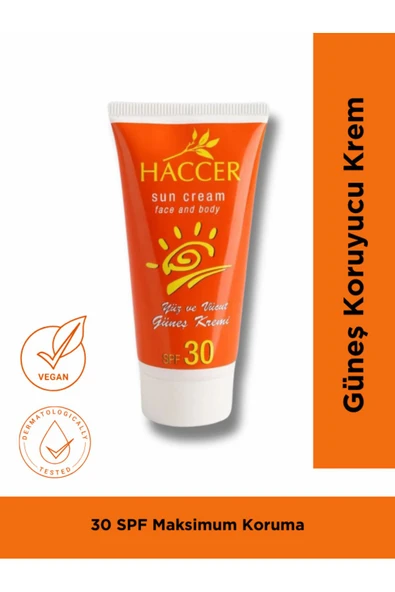 Haccer Güneş Koruyucu Krem 30 Spf 150ml