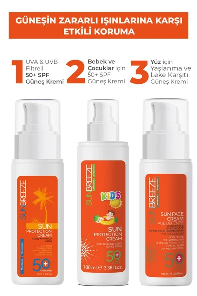 SUN BREEZE Yüksek Koruma Ve Nemlendirici Etkili Yüz Güneş Koruyucu Krem Spf 50 Yüksek Korumalı 50 ml - 6