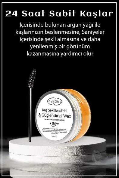 Phytoflora Kaş Sabitleyici Gün Boyu Kalıcı , Kaş Şekillendirici Wax 50 ml - 3