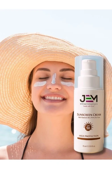 Jem Kozmetik Bitkisel Koruyucu Güneş Kremi 75 ML 50+ SPF Sun Cream - 4