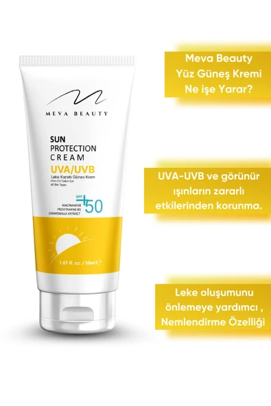 Meva Beauty Beauty Leke Karşıtı Yüksek Koruma Yüz Güneş Kremi Spf 50 - 2