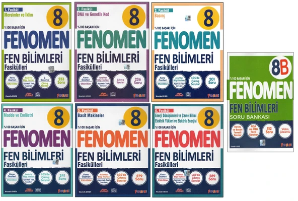 FENOMEN 8.SINIF FASİKÜLLER+FENOMEN 8B FEN BİLİMLERİ (7 KİTAP) ürün görseli