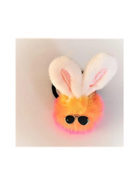 Eleven Market Lastikli Ponpon Gözlüklü Tavşan Toka - 3